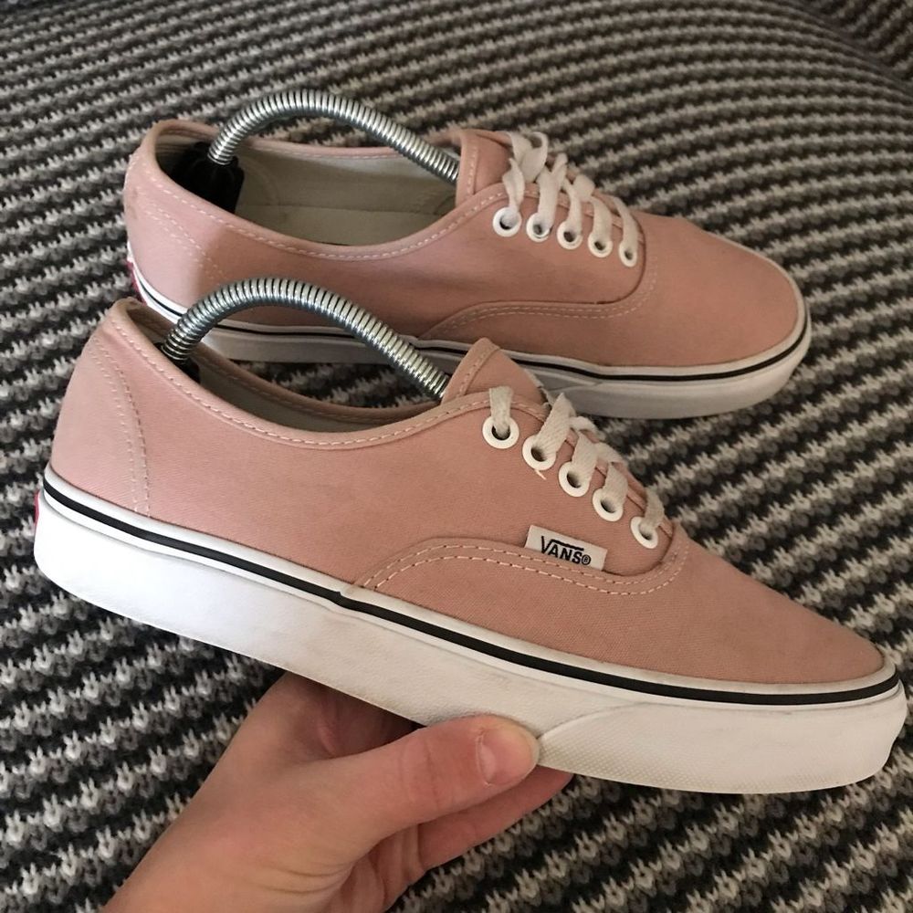 Pink canvas lace up OTW VANS sneaker tennis shoe women’s size 8